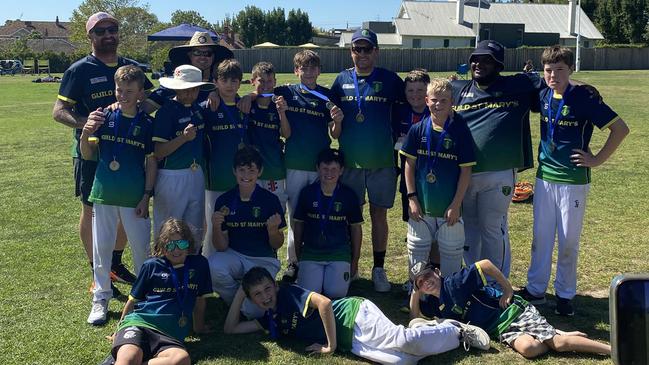 Guild St Mary's won the U13 boys (Scott) JMF Saturday division 4 grand final. Picture: Guild St Mary's CC