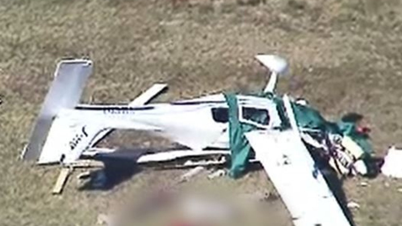 Plane crash Queensland two dead as light aircraft collide midair near