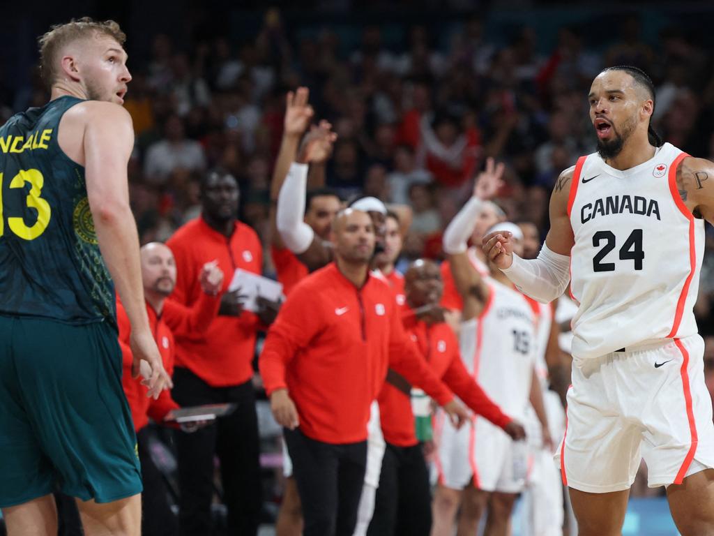 A dominant second half from Canada gave them a 93-83 win over the Boomers. (Photo by Thomas COEX / AFP)