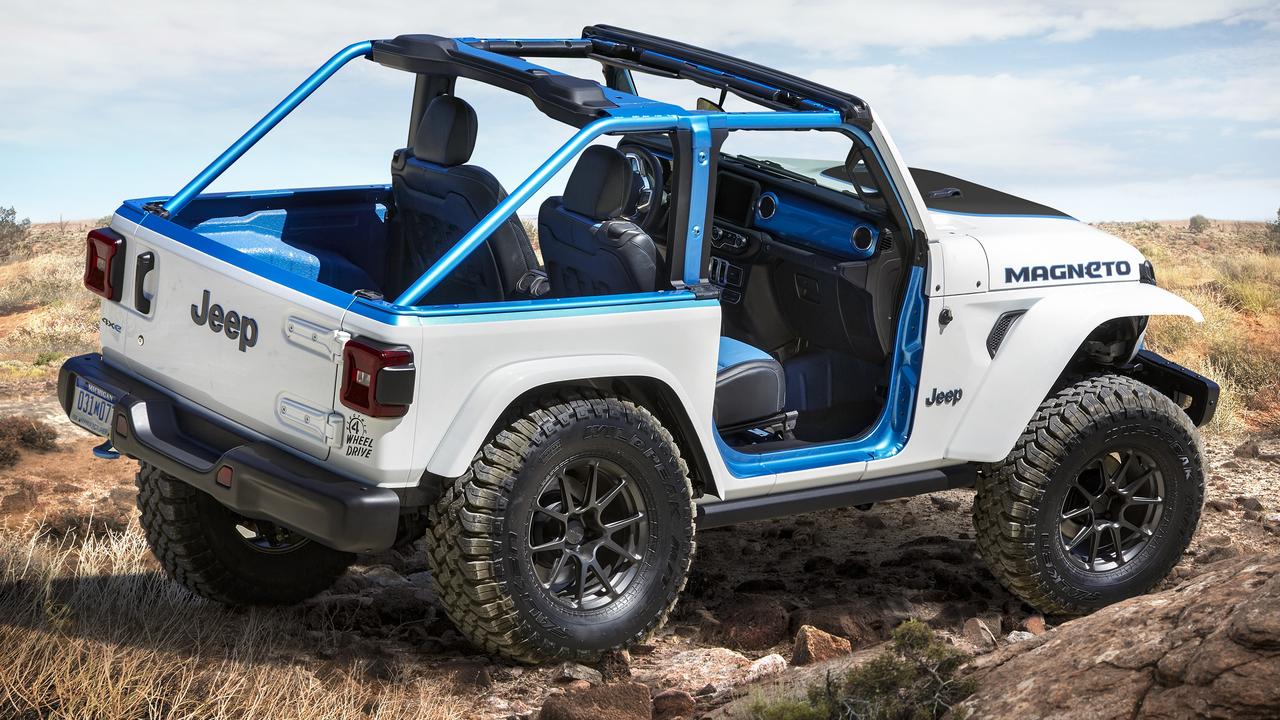 Jeep’s Magneto concept offered a glimpse at an electric Wrangler.