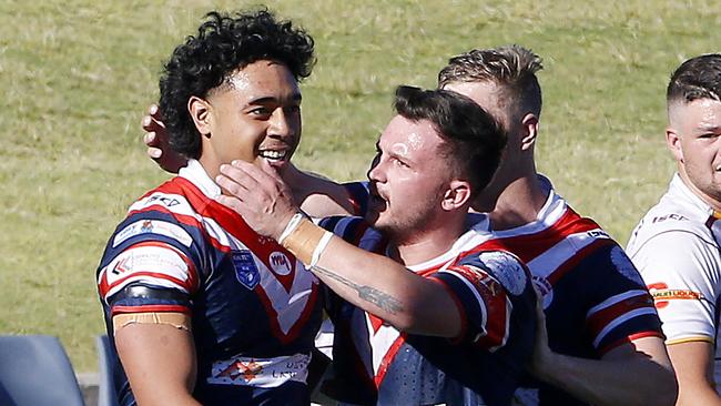 Metuisela Taungatua after scoring a try for Camden. Picture: John Appleyard