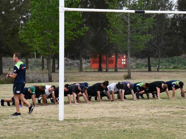 The players are put through their paces at the camp. Picture: Supplied