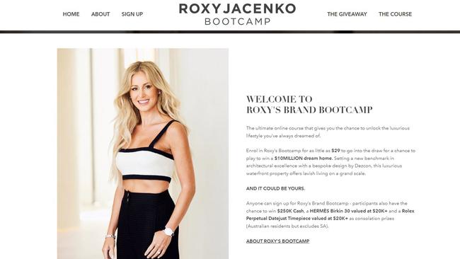The initial Roxy’s Brand Bootcamp promotion.
