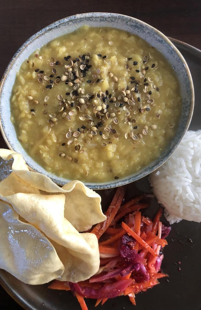 Ginger spiced dal at Little V Launceston. Picture: Little V