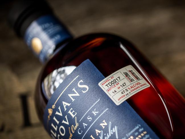 SULLIVANS COVE DISTILLERY WINS *WORLD'S BEST SINGLE CASK SINGLE MALT WHISKY* AGAIN. Pic: Supplied