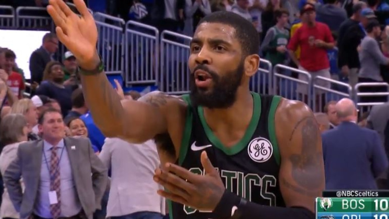 Kyrie Irving wasn't happy about that last play.