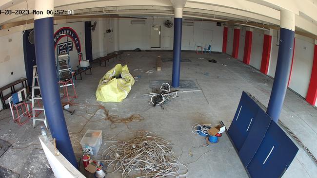 The Padstow gym being refitted.