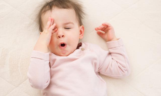 beautiful toddler, baby sleeping on the bed