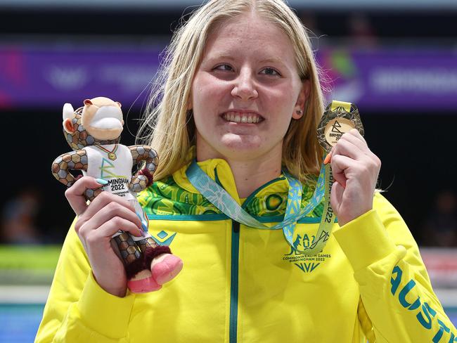 BIRMINGHAM 2022 COMMONWEALTH GAMES. 30/07/2022 . Day 2. Finals. Swimming at the Sandwell Aquatic Centre.   Womens 50 mtr S13 freestyle final.   Australian Katja Dedekind  wins gold in the 50 mtr S13 freestyle.in world record time.. ...   . Picture: Michael Klein