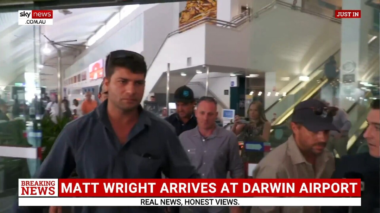 Cameraman allegedly assaulted as Matt Wright arrived in Darwin to face