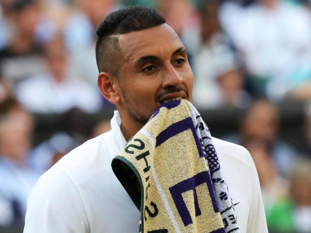 Nick Kyrgios had another big serve for the umpires.