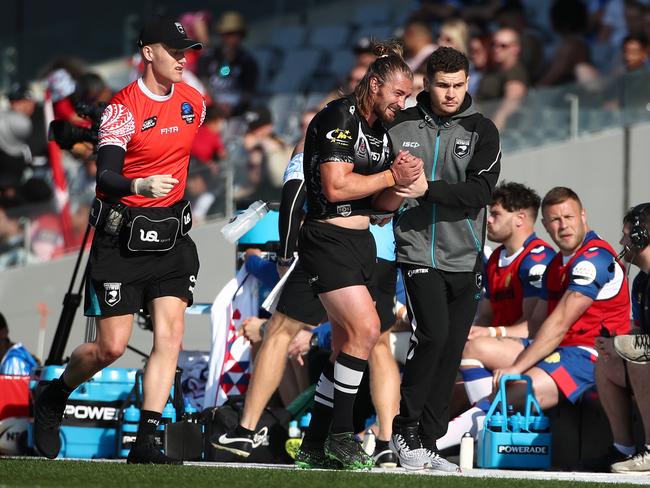 Kieran Foran will not play in 2020 after suffering a shoulder injury when playing for the Kiwis during the International Rugby League Test Match between the New Zealand Kiwis and the Great Britain Lions at Eden Park on November 02. Picture: Fiona Goodall/Getty Images