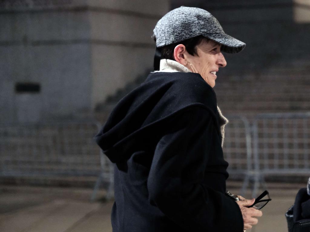 Isabel Maxwell leaves a Manhattan court after attending the trial of her sister British socialite Ghislaine Maxwell, for child sex-trafficking in federal court in Manhattan. Picture: AFP