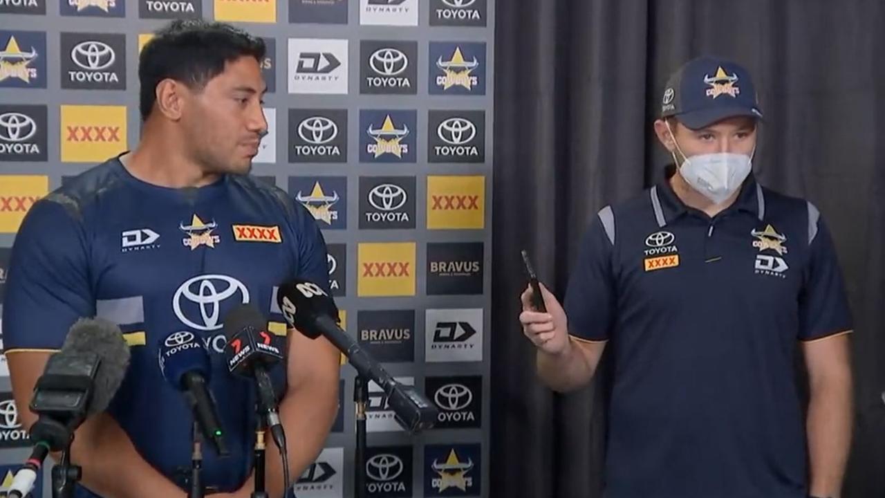 Jason Taumalolo was caught in a tricky position.