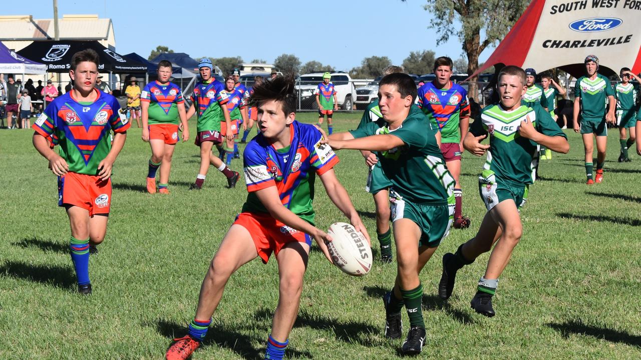 Benderoo/Roma Saints v Lowood Stags U14. Adrian Vowles Cup 2020.