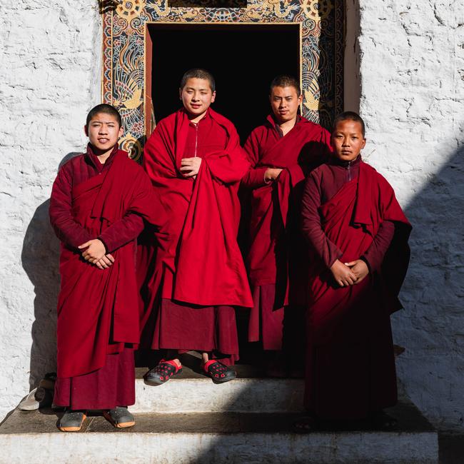 Young Monks in Bhutan..