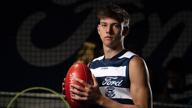 Connor O’Sullivan will make his debut for the Cats. Picture: Brad Fleet