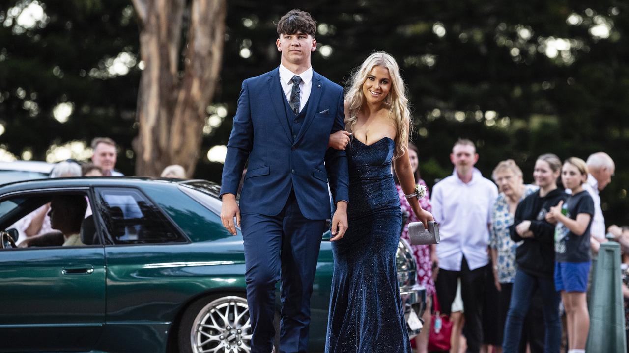 Declan Pearson and partner Ebony Durrant at St Mary's College formal at Picnic Point, Friday, March 24, 2023. Picture: Kevin Farmer