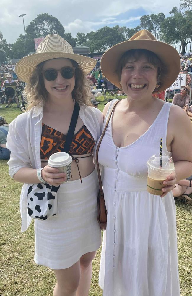 Claire Chandler and Jacqueline Mills at the SummerSalt festival at Seafront Oval, Pialba on March 9, 2024. Credit: Adam Miller