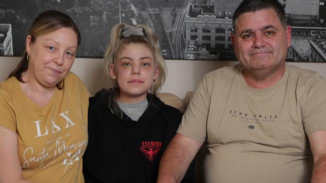 Ashleigh Simrajh, 23, is believed to have just weeks to live and her parents Tony and Tracey are hoping they can help their daughter marry her fiance. Picture: Glenn Hampson