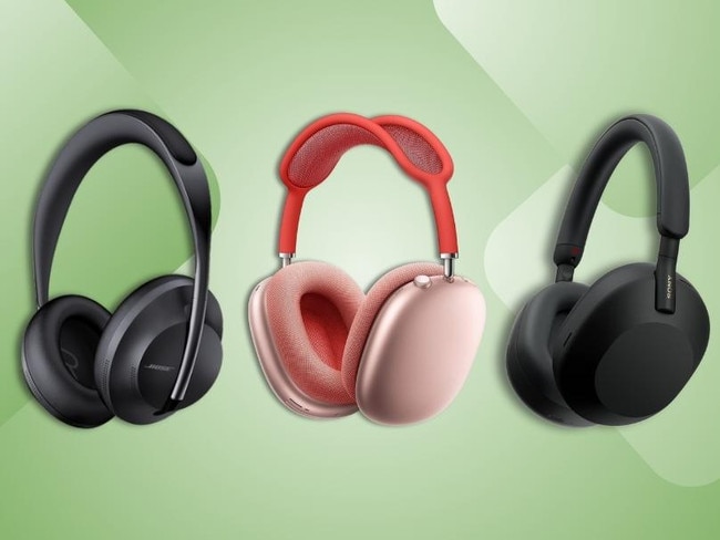 Our picks of the best noise cancelling headphones to buy now. Picture: Bose, Apple, Sony.