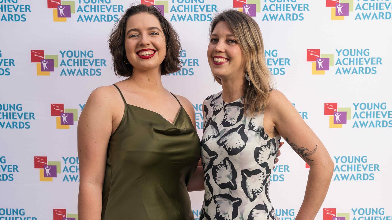 Erika Hamilton &amp; Kirsty Imms at the NT Young Achiever Awards. Picture: Pema Tamang Pakhrin