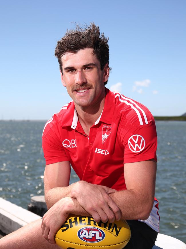 Sydney Swans player Robbie Fox will face the Melbourne Demons in the first of 3 AFL matches to be played at Cazalys stadium. PICTURE: BRENDAN RADKE