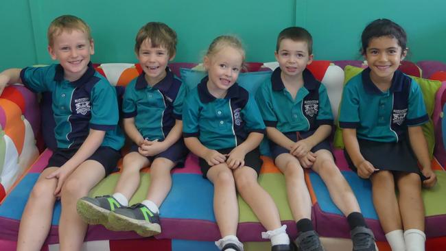 Maroondan State School<br/>From left: Toby, Fred, Mirakai, Seth, Zahara. Absent: Declan.