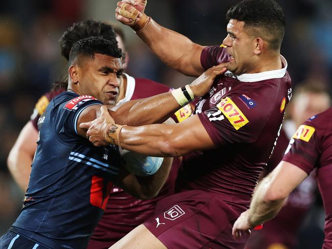 David Fifita has been solid, but not spectacular, for the Maroons. Picture: Mark Kolbe/Getty Images