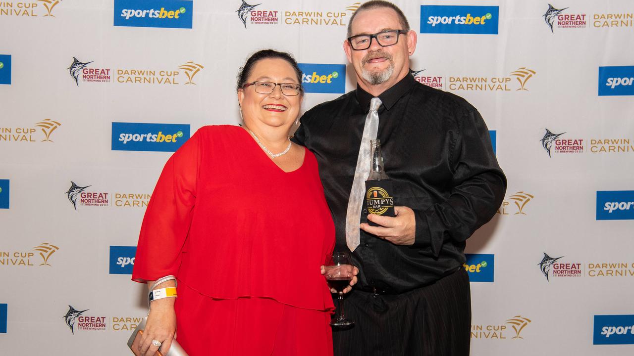 Stumpy and Katy at the 2024 Darwin Turf Club Gala Ball. Picture: Pema Tamang Pakhrin