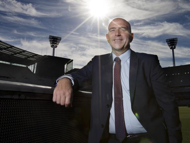 Two hats: Melbourne Cricket Club chief executive and overseeing the MCG redevelopment keeps Stuart Fox well occupied. Picture: Michael Klein