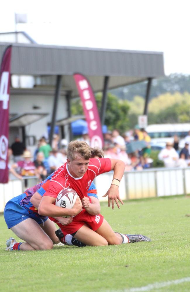 Ballymore Cup rugby action at the Albany Creek Brumbies Junior Rugby Union Club on Friday, April 12, 2024.