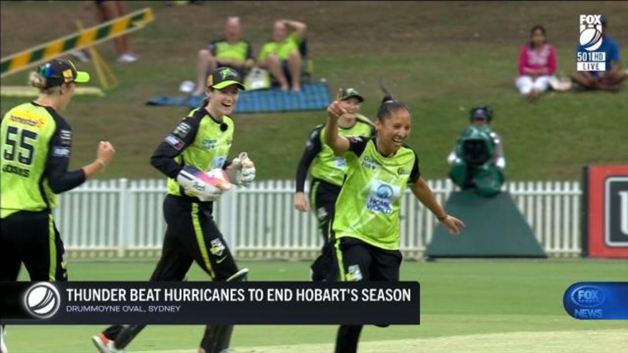 Thunder knock out Hurricanes in WBBL