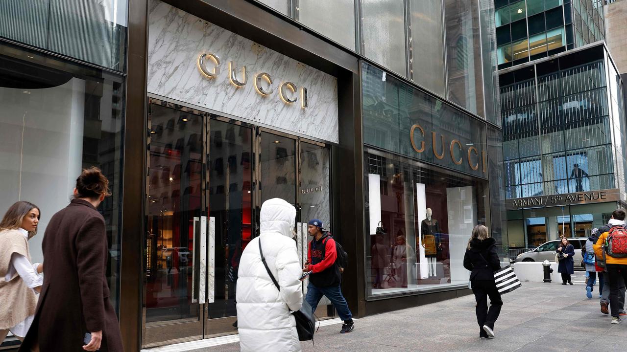 Luxury goods can be volatile. French luxury group Kering, owner of Gucci, had its shares drop 14 per cent after the announced that Gucci sales are set to fall in Q1 of 2024. Picture: Michael M. Santiago/Getty Images/AFP