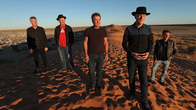 The Oils are on a mission to support the actions outlined in the Uluru Statement with their new mini album. Picture: News Corp Australia.