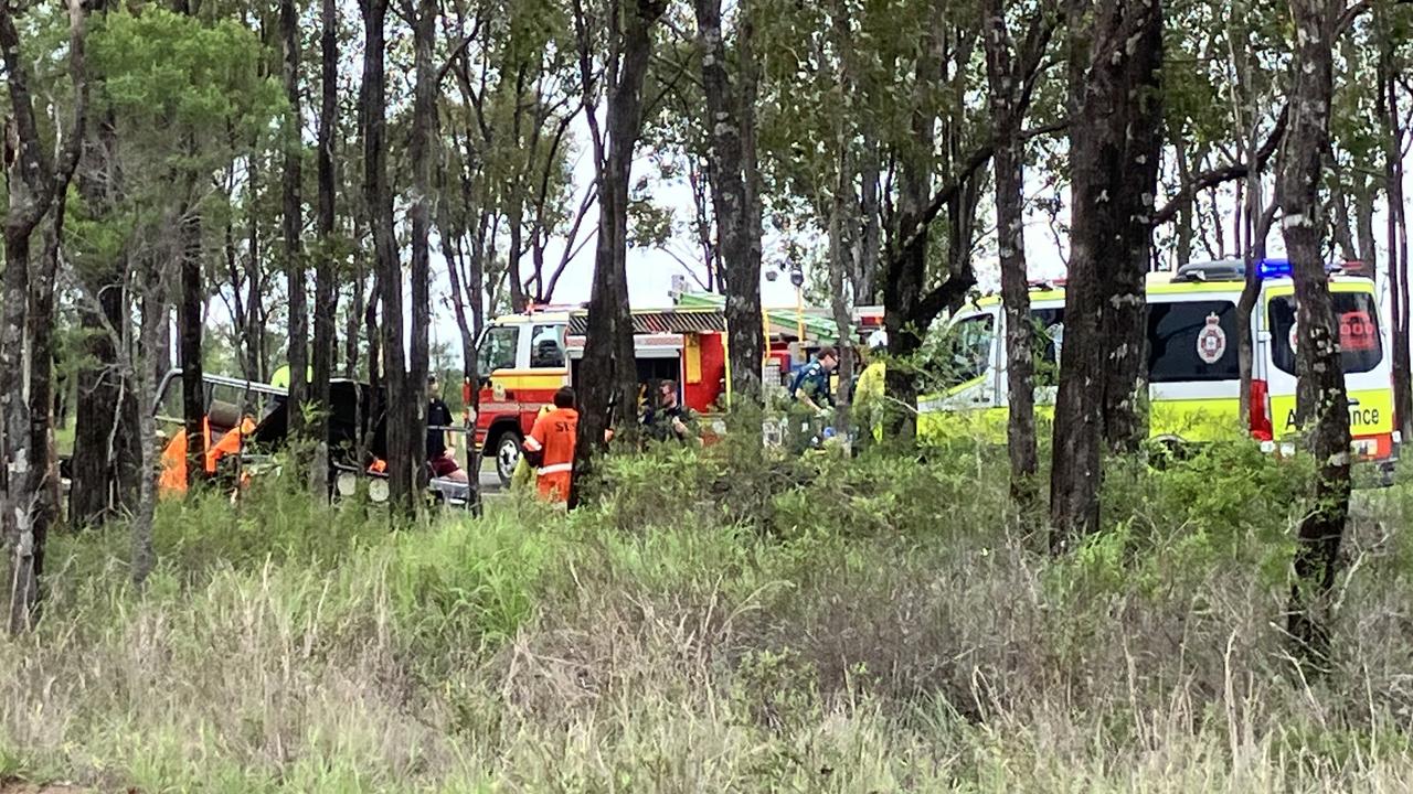 Mackay. Emergency crews were called to a serious crash at Valkyrie after a woman was trapped in her vehicle when it hit a tree.