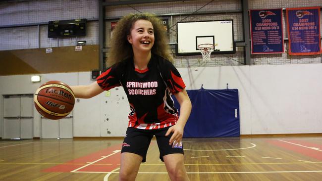 Basketball player Olivia Cauchi,14, is a nominee for the Young Sporting Spirit award. Picture: Peter Kelly