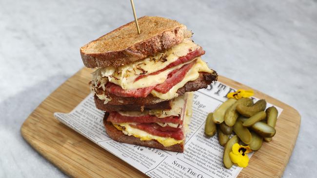 Would you try this massive Reuben sandwich at Old Man Drew? Picture: Alex Coppel