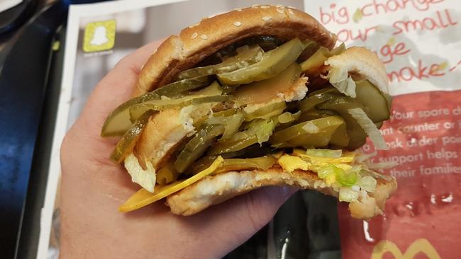 A Tassie man actually ordered the ‘McPickle’.