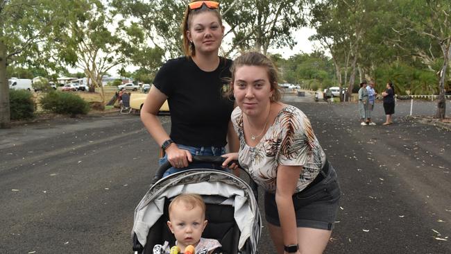 Hope McGrath, Jamie Lee Vigel and Stella (front) at the Great Australian Bites Australia Day event 2023. Picture: Chloe Cufflin.