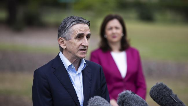 Queensland Tourism Industry Council CEO Daniel Gschwind with Premier Annastacia Palaszczuk. Picture: Attila Csaszar