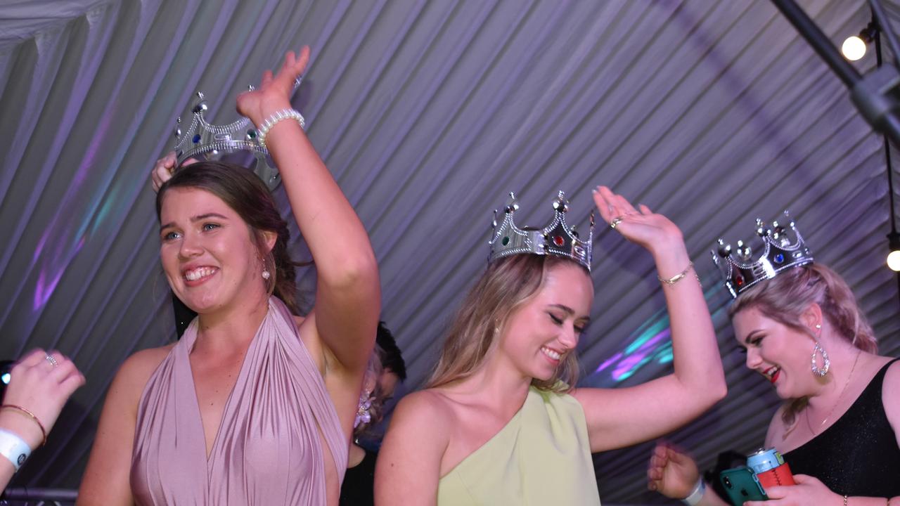 Show Ball organisers were surprised to receive honorary Show Queen crowns and sashes on stage. Picture: Kirra Grimes.