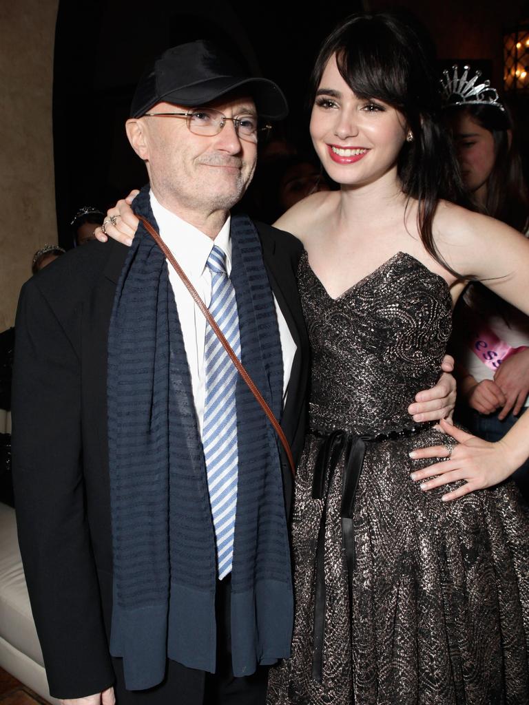 With his actress daughter, Lily, in 2012. Picture: Todd Williamson/Getty Images