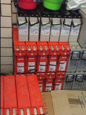 Batteries allegedly stolen from mobile phone towers which were found at a Southport property.