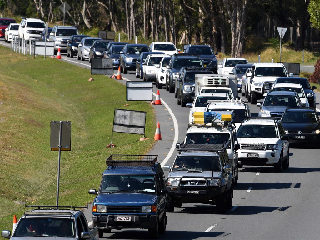 Police have intercepted millions of vehicles at the border checkpoints since March 26. Picture: NCA NewsWire / Steve Holland