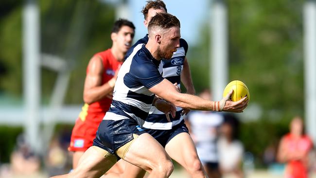 Zach Tuohy top scored for the Cats. Picture: Alix Sweeney