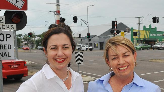 Then-Premier Anna Bligh with Annastacia Palaszczuk in 2012.