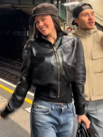 Nicola treated catching public transport like quite the event. Picture: Instagram/NicolaPeltzBeckham