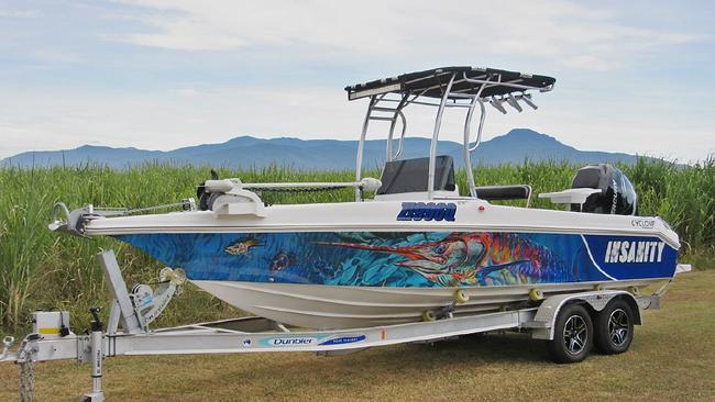 A $108,000 boat purchased by Ryan Hill with the proceeds of drug trafficking. Picture: Supplied