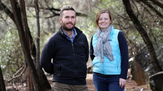 Daniel and Simone Hackett, the proponents of a luxury camp on Halls Island. Picture: CHRIS KIDD